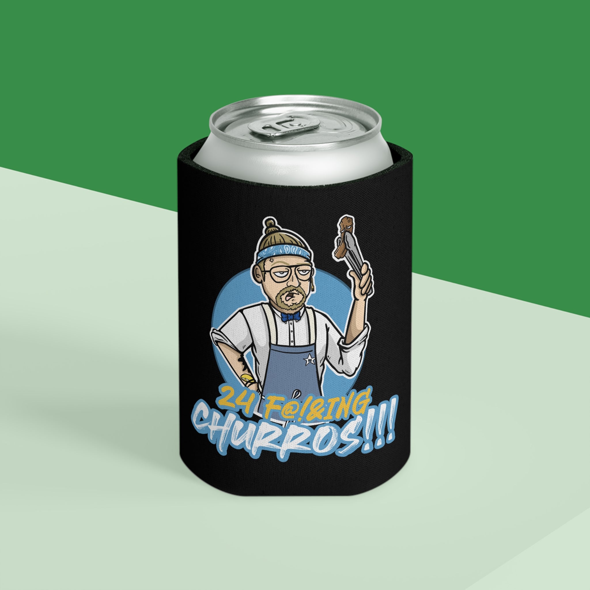 24 F@!&ING CHURROS Can Cooler