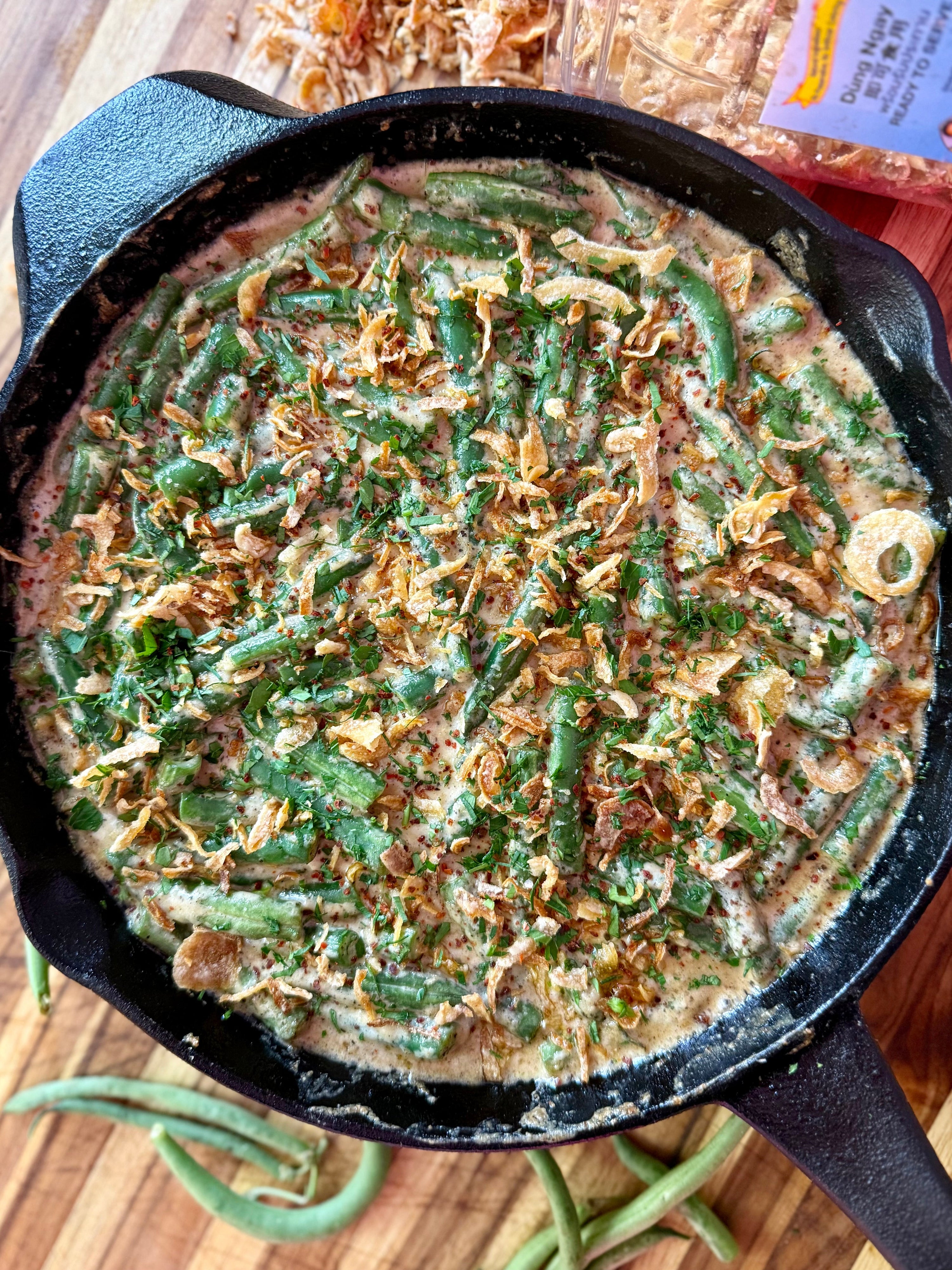 Black Pepper- Parmesan Green Bean Casserole