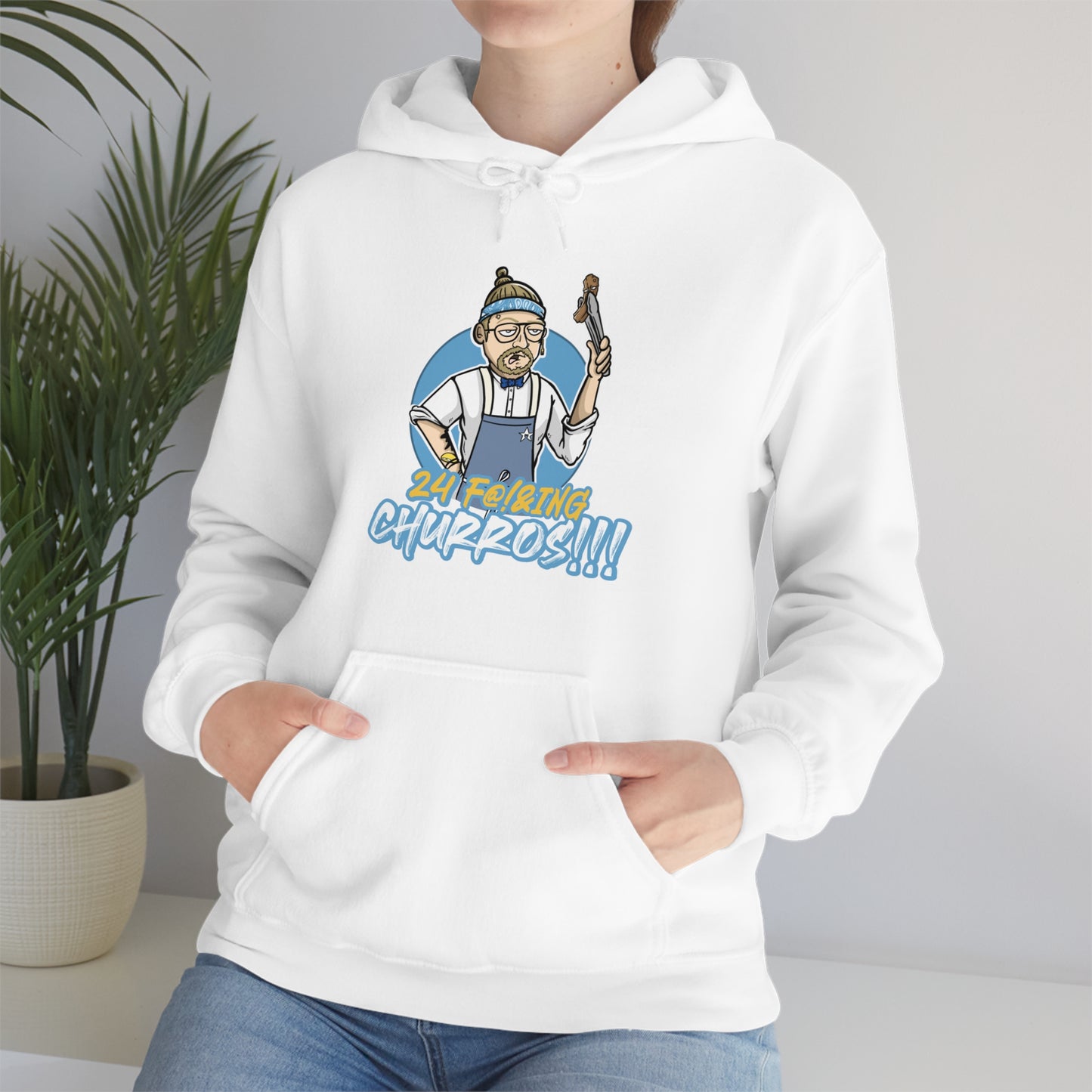 24 F!@&ING CHURROS Unisex Heavy Blend™ Hooded Sweatshirt